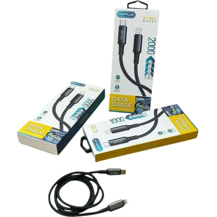 Digitplus DPC104L USBC To LGT 1.2M BLK